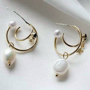 14K-Gold Saturn Earrings